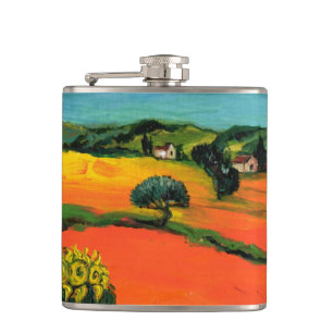 FLASQUES PAYSAGE DE TOSCANE AVEC DÉBORDEMENT