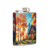 Flasques Paysage naturel avec un chalet dans la forêt (Droite)