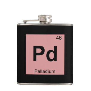 Flasques Pd - Palladium Chimie Symbole du tableau périodiqu