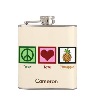Flasques Peace Love Ananas Custom Ivory