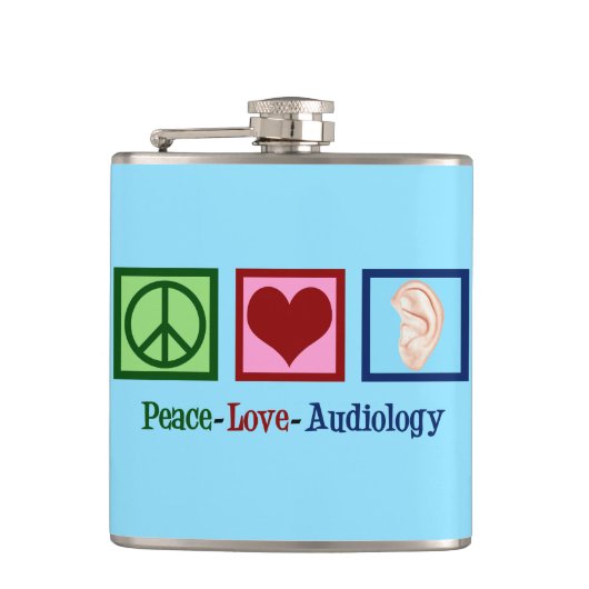 Flasques Peace Love Audiology (Devant)