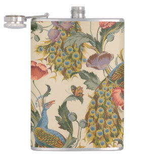 Flasques Peacock Motif vintage Art coloré