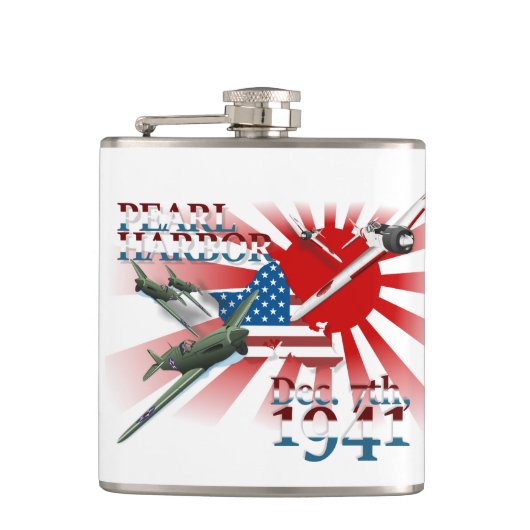 Flasques Pearl Habor 7 décembre 1941 Flask (Devant)
