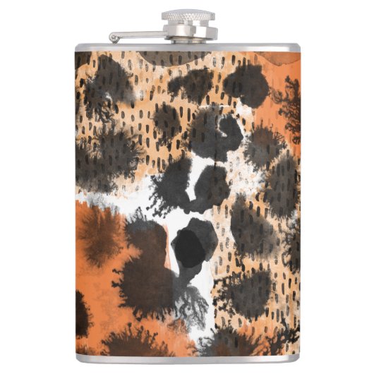 Flasques Peau animale : motif léopard créatif. (Devant)