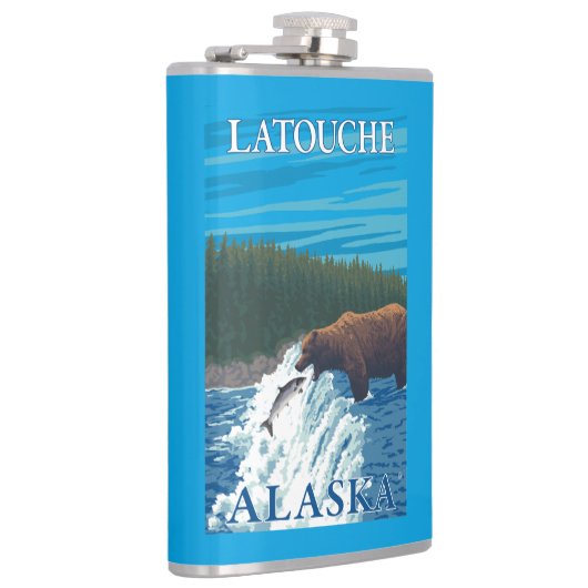 Flasques Pêche d'ours en rivière - Latouche, Alaska (Droite)