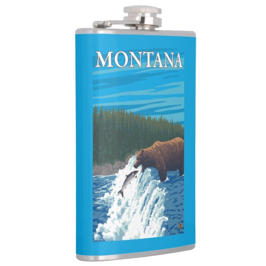 Flasques Pêche d'ours en rivière - Montana (Droite)