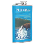 Flasques Pêche d'ours en rivière - Pétersbourg, Alaska (Droite)