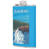 Flasques Pêche d'ours en rivière - Skagway, Alaska (Gauche)