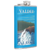 Flasques Pêche d'ours en rivière - Valdez, Alaska (Droite)