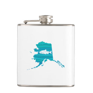 Flasques Pêche Saumon de la vague de l'Alaska