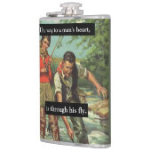 Flasques Pêche Vintage Retro Image avec Drôle Dit (Gauche)