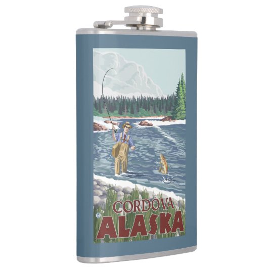 Flasques Pêcheur de mouche - Cordova, Alaska (Droite)