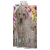 Flasques Peinture à l'huile de marionnettes Labrador (Gauche)