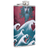 Flasques Peinture à l'huile de Neptune Crimson (Droite)