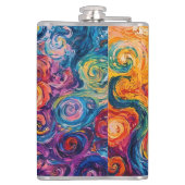 Flasques Peinture à l'huile de tourbillons psychédélique (Dos)