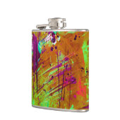 Flasques Peinture Abstraite couleur néon vert (Gauche)