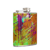 Flasques Peinture Abstraite couleur néon vert (Droite)