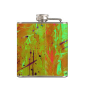 Flasques Peinture Abstraite couleur néon vert (Dos)