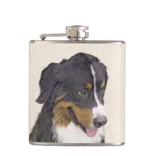 Flasques Peinture bernoise de chien de montagne - Art origi