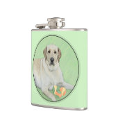 Flasques Peinture de balles de tennis et de retrieur du Lab (Gauche)