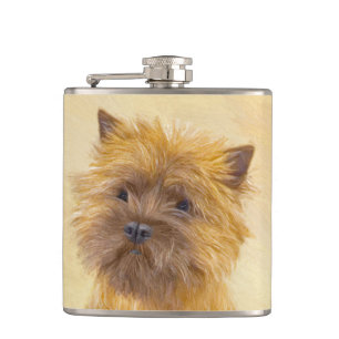Flasques Peinture de Cairn Terrier - Cute Original Chien Ar