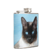 Flasques Peinture de chats de Siamese - Cute Original Cat A (Droite)