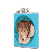 Flasques Peinture de chiot Terrier Fox - Art de chien origi (Gauche)