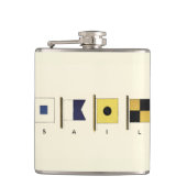 Flasques Peinture de quatre drapeaux avec la voile écrite (Devant)