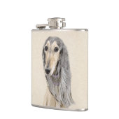 Flasques Peinture de Saluki (Faune) - Cute Original Chien A (Gauche)