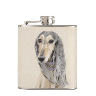 Flasques Peinture de Saluki (Faune) - Cute Original Chien A