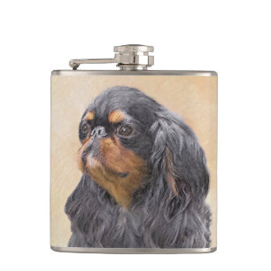 Flasques Peinture de Spaniel Toy Anglais Art Animalier Orig