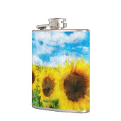 Flasques Peinture de tournesols (Gauche)
