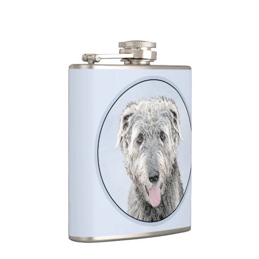 Flasques Peinture de Wolfhound irlandais - Joli art origina (Droite)