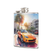 Flasques Peinture d'Orange Sport Car (Gauche)