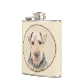 Flasques Peinture galloise Terrier - Cute Original Chien Ar (Gauche)