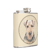 Flasques Peinture galloise Terrier - Cute Original Chien Ar (Droite)