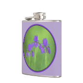 Flasques Peinture Iris Violet - Art Fleur Originale (Gauche)