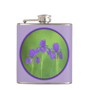 Flasques Peinture Iris Violet - Art Fleur Originale