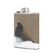 Flasques Peinture Junco foncée - Art original pour oiseaux (Gauche)