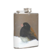 Flasques Peinture Junco foncée - Art original pour oiseaux (Droite)