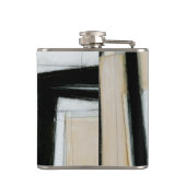 Flasques Peinture noire et blanche abstraite (Dos)