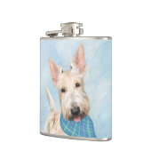 Flasques Peinture originale de chien Wheaten Terrier Écossa (Gauche)