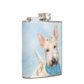 Flasques Peinture originale de chien Wheaten Terrier Écossa (Droite)