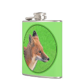Flasques Peinture Red Fox - Art original de la faune (Gauche)