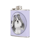 Flasques Peinture Shih Tzu - Cute Original Chien Art (Gauche)