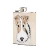 Flasques Peinture Terrier de Renard de fil - Cute Original  (Gauche)