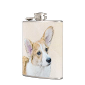 Flasques Pembroke Welsh Corgi Peinture - Art Chien original (Gauche)