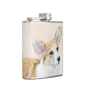 Flasques Pembroke Welsh Corgi Peinture - Art Chien original (Droite)