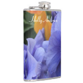 Flasques Pensées pourpres et oranges avec la photo florale (Droite)