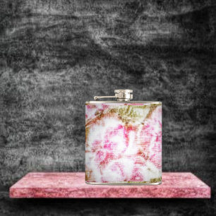 Flasques Peony Bliss Vinyl Wrapped Flask